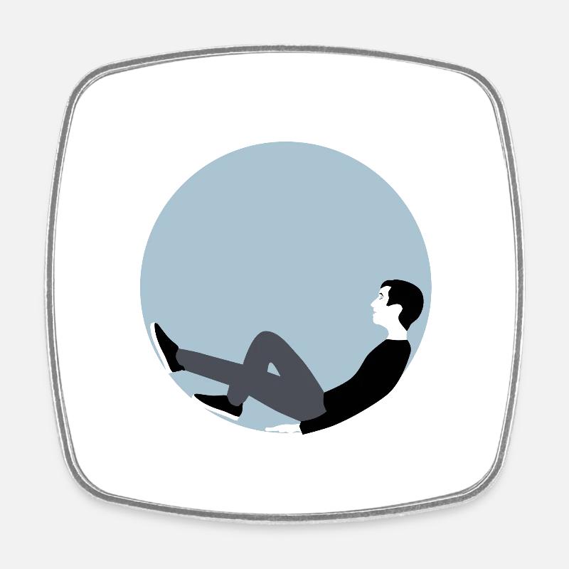 Bubble - Magnet carré - blanc