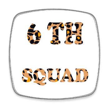 6th Grade Teacher Gifts For Teachers - Square fridge magnet - white - Front