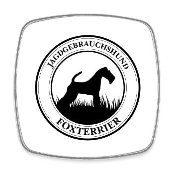 Foxterrier rauhaar Jagdgebrauchshund Hund Wilsigns - Viereckiger Kühlschrankmagnet - Weiß - Vorne