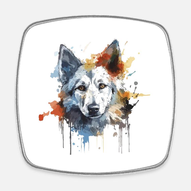 Dog Shirt 1 - Square fridge magnet - white
