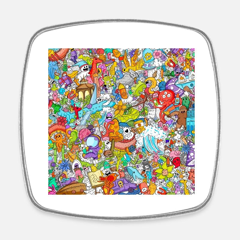 Dessin pour enfants - Magnet carré - blanc