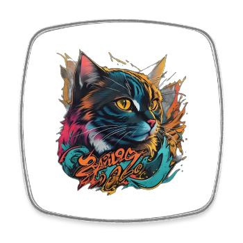Beautiful Cat Design - Square fridge magnet - white - Front