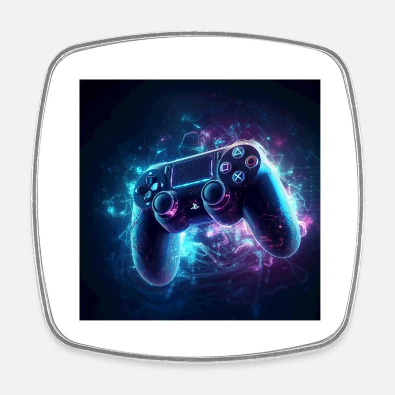 Game controller - Square fridge magnet - white