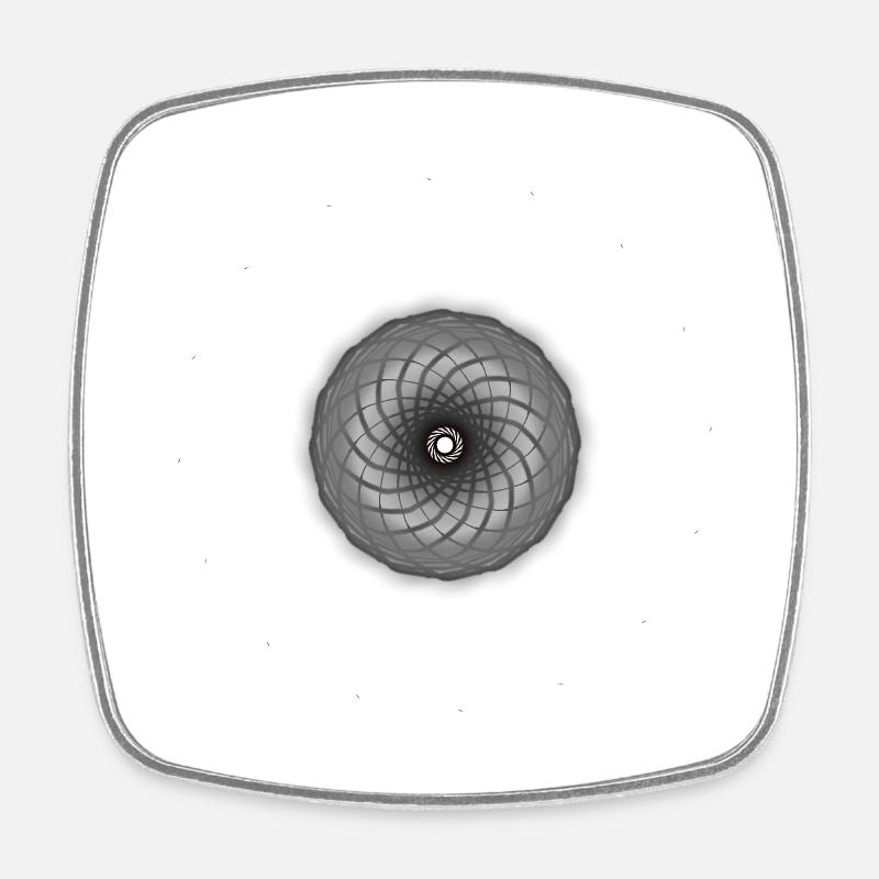 Illusion de cercle - Magnet carré - blanc