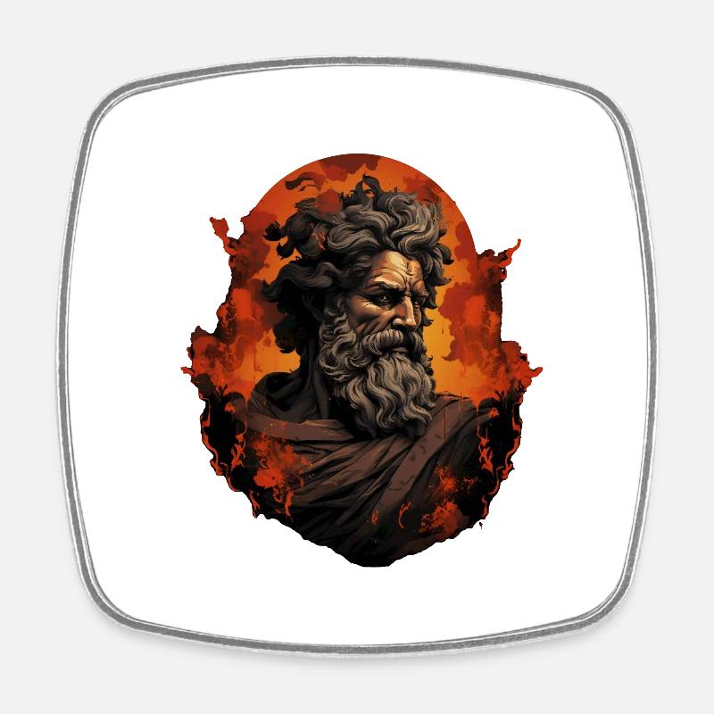 Ancient philosopher - Square fridge magnet - white