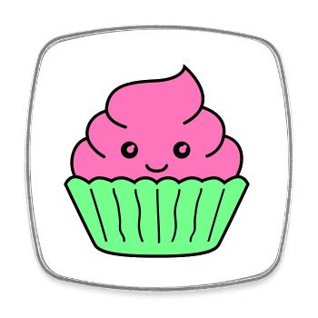 sweet cupcake - Viereckiger Kühlschrankmagnet - Weiß - Vorne
