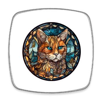 Havana Brown Cat Breed Aquarelle Verre - Magnet carré - blanc - Devant