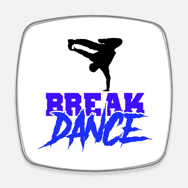 Break Dance - Magnet carré - blanc