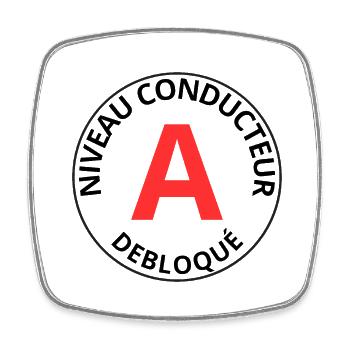 Jeune permis - Magnet carré - blanc - Devant