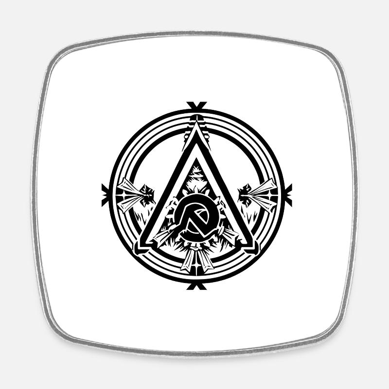 maya10 - Square fridge magnet - white