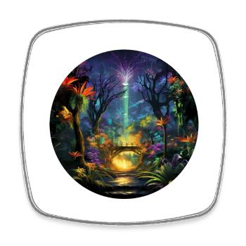 Urban Neon Adventure: Découvrez la jungle néon - Magnet carré - blanc - Devant
