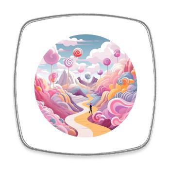 Magical Adventures: Whimsical Wanderer - Magnet carré - blanc - Devant