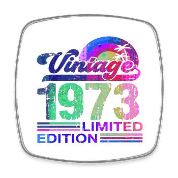 50e anniversaire vintage rétro Né en 1973 Anniversaire - Magnet carré - blanc - Devant
