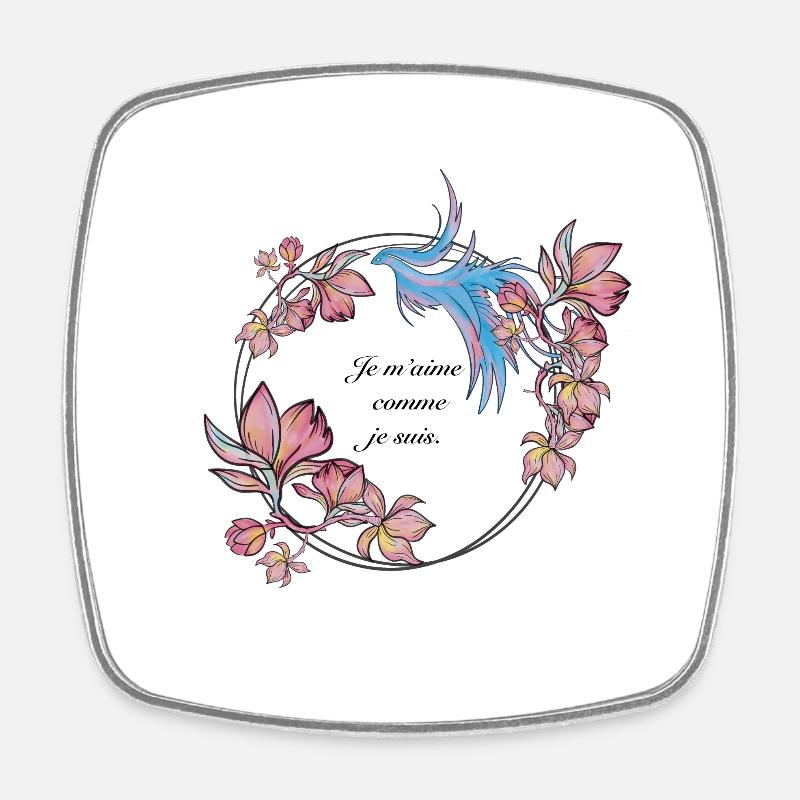 Magnolia - Magnet carré - blanc