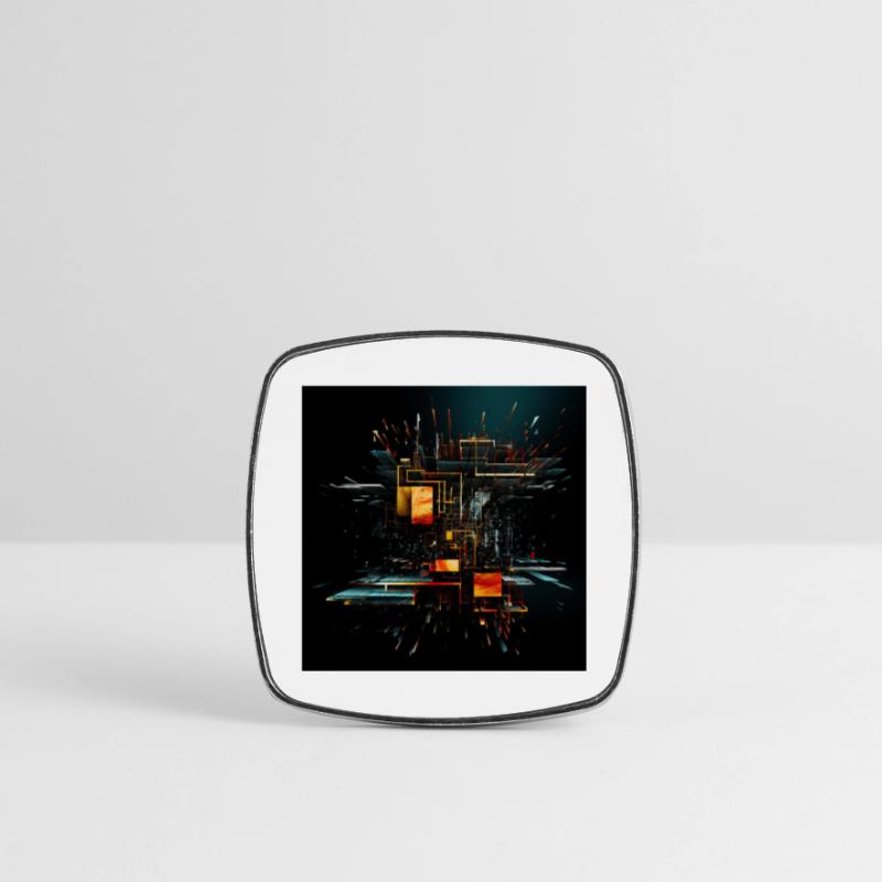 Digital Creativity: Modern Technology Square fridge magnet