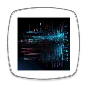 Digital Adventure: Virtual Reality - Square fridge magnet - white - Front