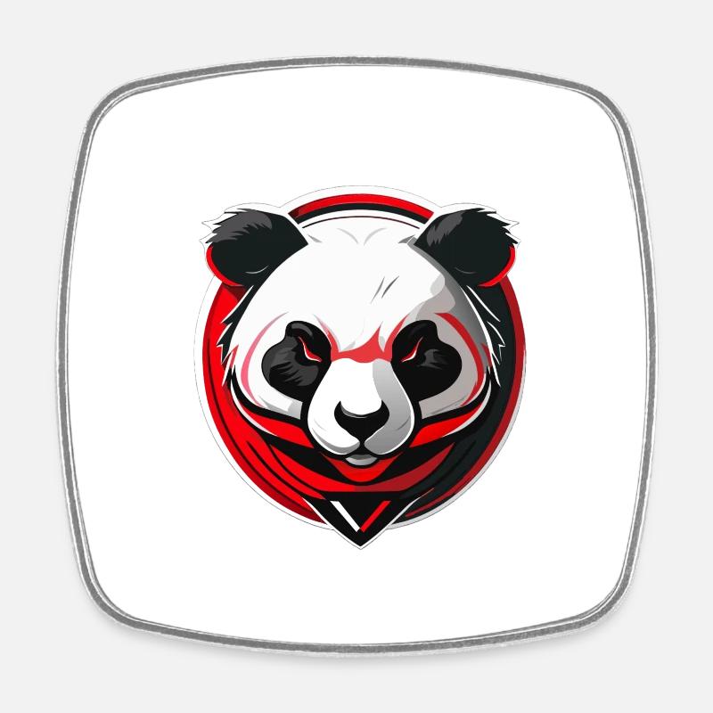 Panda - Square fridge magnet - white