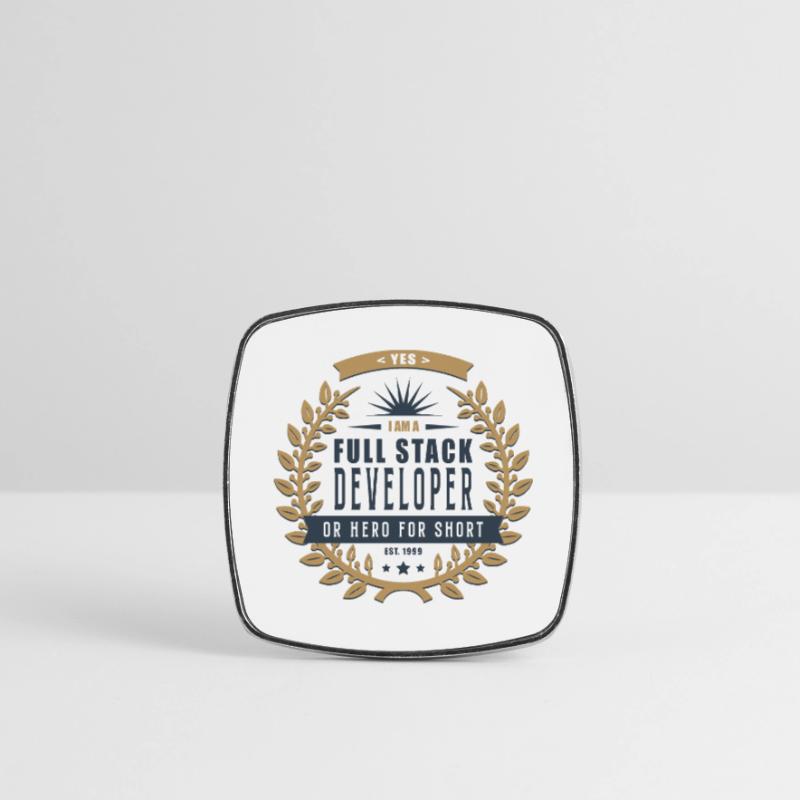 Full Stack Developer dark Square fridge magnet
