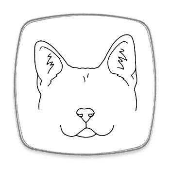 dog - Square fridge magnet - white - Front