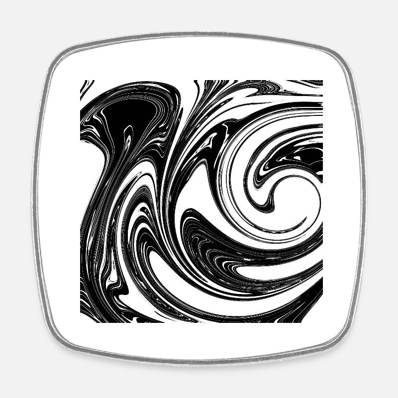 Fluidity - Square fridge magnet - white