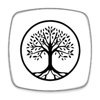 Tree of Life, Celtic Nordic Spiritual Yoga - Square fridge magnet - white - Front