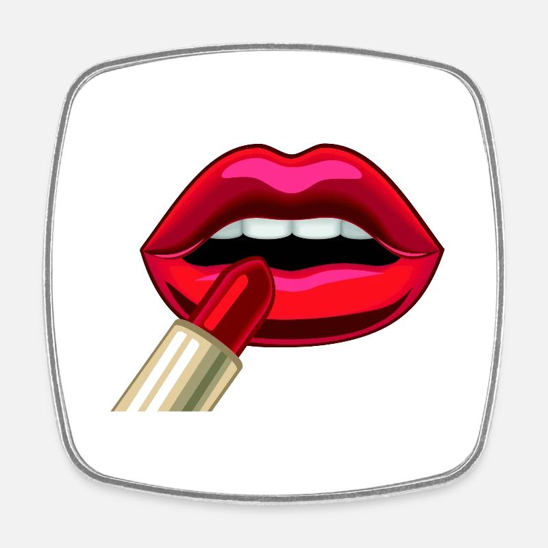 Valeewear - Sensual lips - Square fridge magnet - white