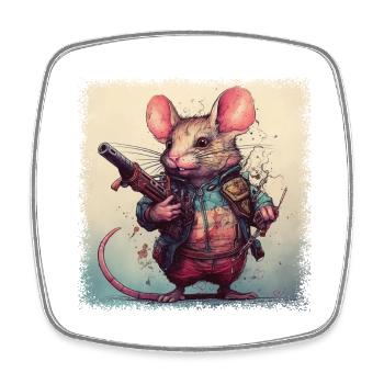 joke funny we will rat everything is okay fun - Square fridge magnet - white - Front