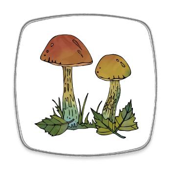 Fungi - Square fridge magnet - white - Front
