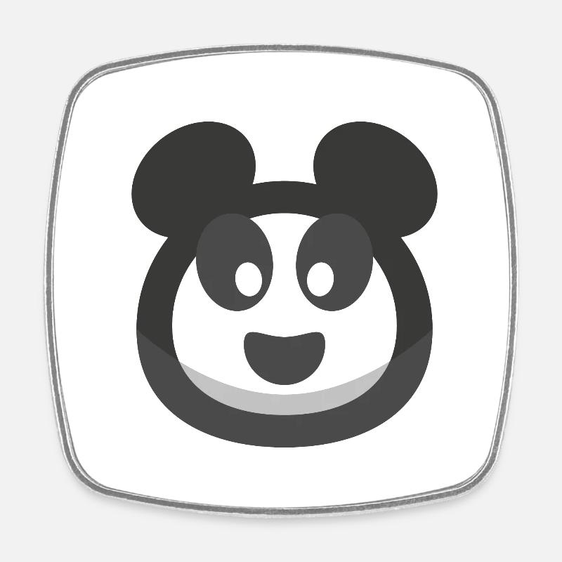 Panda (Bubble) - Viereckiger Kühlschrankmagnet - Weiß