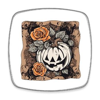 Halloween / Pumpkin / Autumn / Holiday / Orange - Square fridge magnet - white - Front