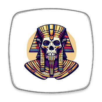 Pharaoh's sake - Square fridge magnet - white - Front