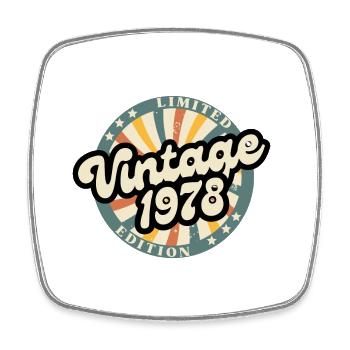 Limited vintage edition 1978 - Square fridge magnet - white - Front