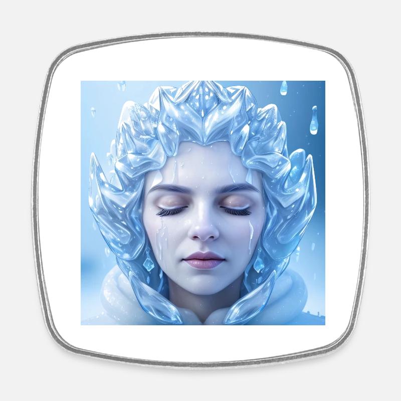 Frozen - Square fridge magnet - white