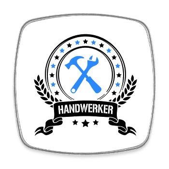 Handwerker - Viereckiger Kühlschrankmagnet - Weiß - Vorne