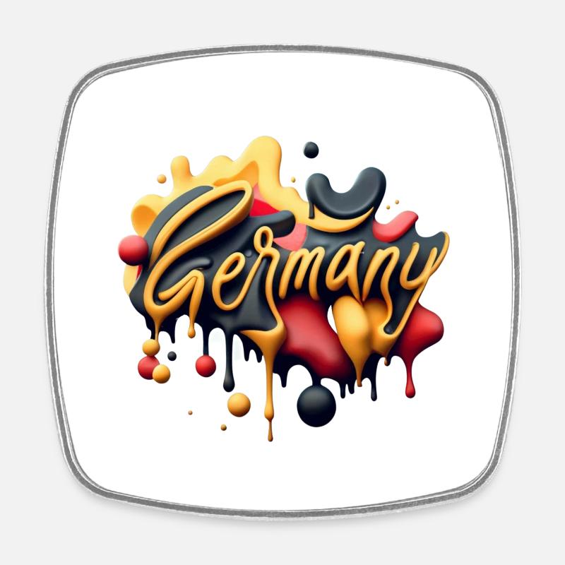 Germany-style - Square fridge magnet - white
