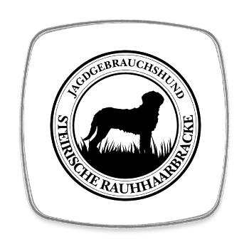 Steirische Rauhhaarbracke Jagdgebrauchshund Hunde - Viereckiger Kühlschrankmagnet - Weiß - Vorne