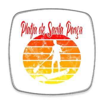 Platja de Santa Ponça - Viereckiger Kühlschrankmagnet - Weiß - Vorne