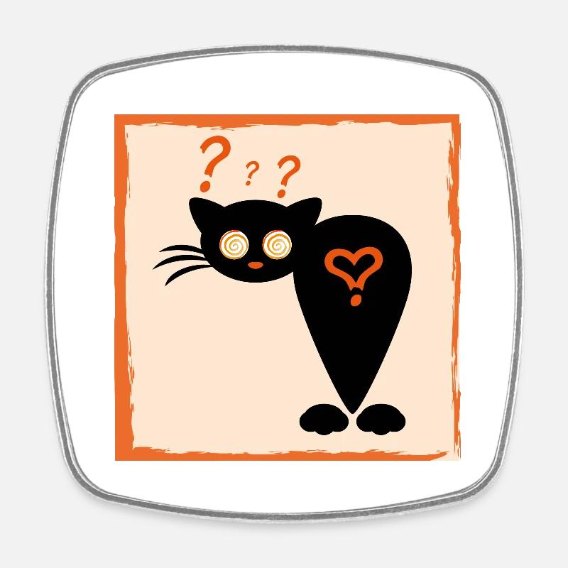 What did I do? again? - Square fridge magnet - white