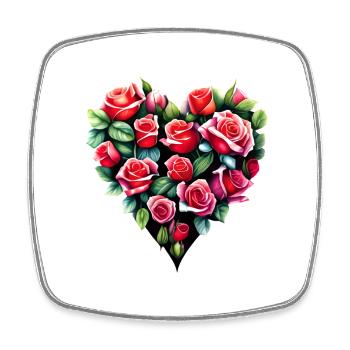 Fête des mères, Saint-Valentin, Mariage, Amour, Fiançailles - Magnet carré - blanc - Devant