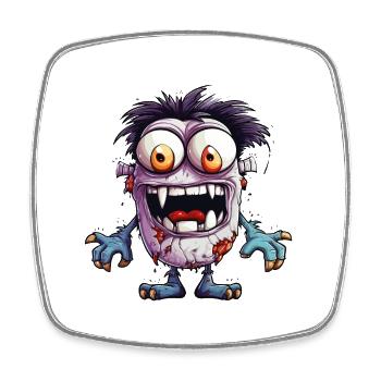 Halloween Monster Zombie Creepy Horror Costume - Square fridge magnet - white - Front