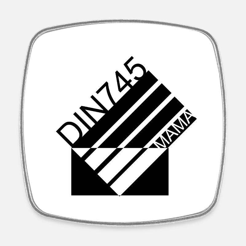 DIN MAMA 745 - Square fridge magnet - white