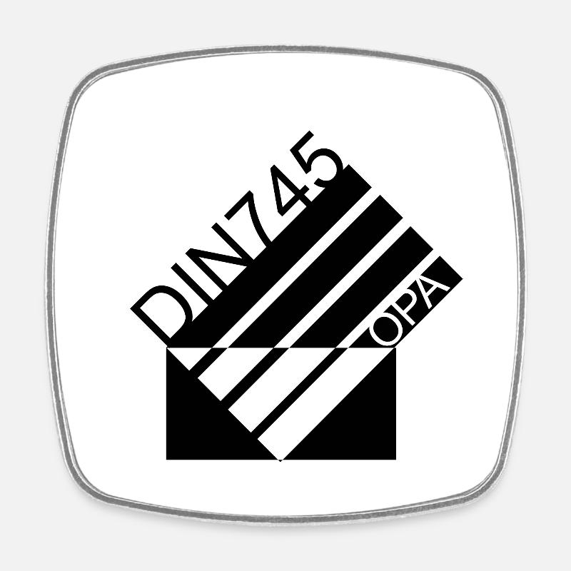 DIN OPA 745 - Square fridge magnet - white