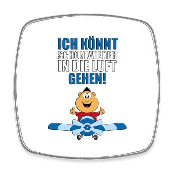PILOT - FLUGZEUG - FLIEGEN - FLIEGER - SUPER - GUT - Viereckiger Kühlschrankmagnet - Weiß - Vorne