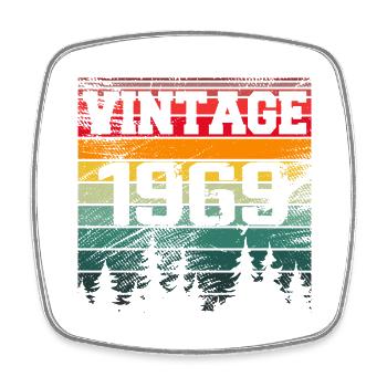 1969 Cadeau D'anniversaire Vintage 1969 Rétro - Magnet carré - blanc - Devant