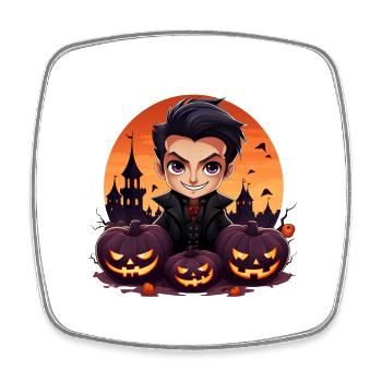 Anime Dracula Halloween - Viereckiger Kühlschrankmagnet - Weiß - Vorne