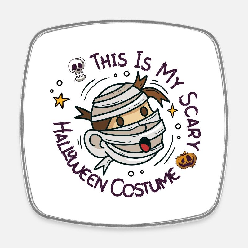 This Is My Scary Halloween Costume - Square fridge magnet - white