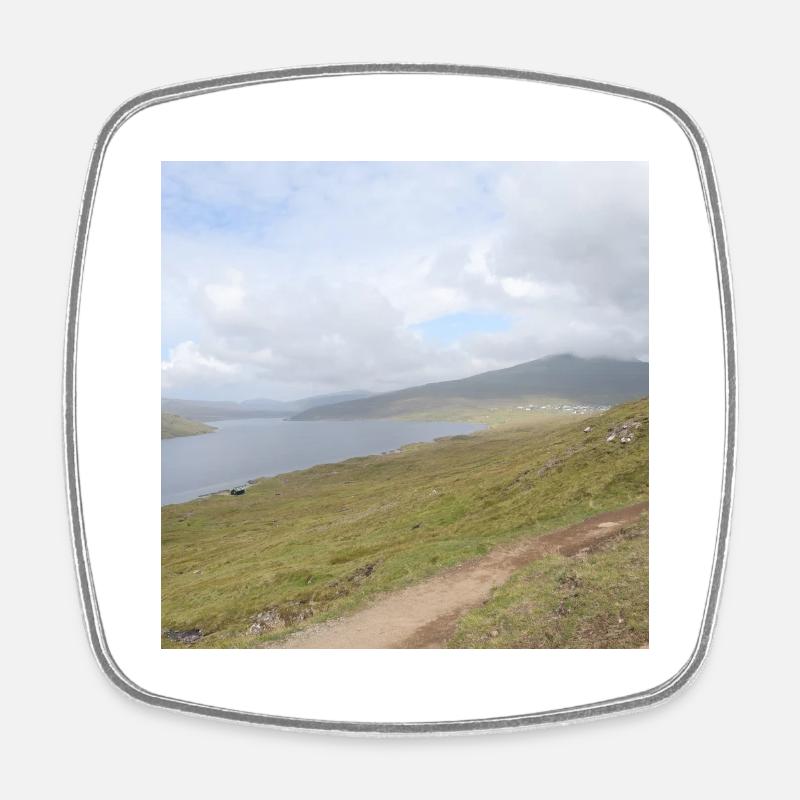 Iceland - Square fridge magnet - white