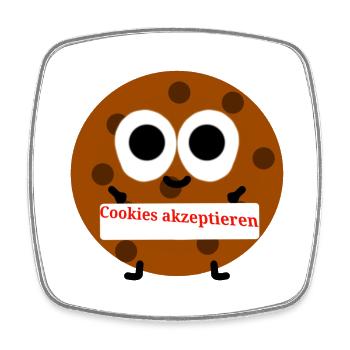 Cookies akzeptieren? - Viereckiger Kühlschrankmagnet - Weiß - Vorne