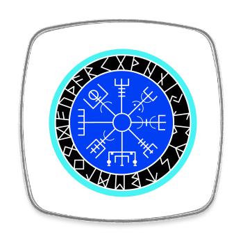 Viking Compass - Square fridge magnet - white - Front