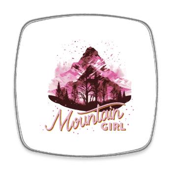 Mountain Girl Colorful - Square fridge magnet - white - Front